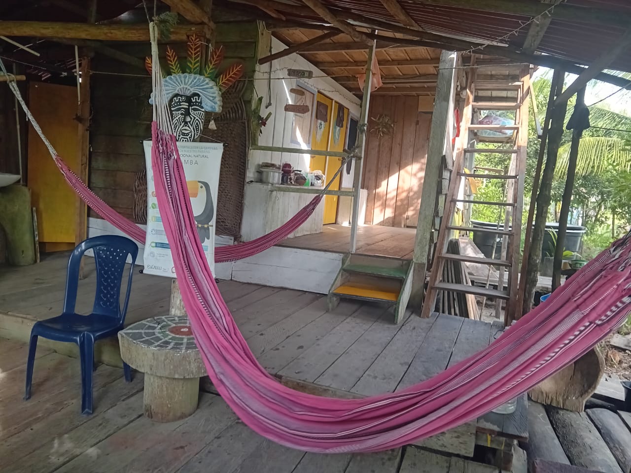 Hamacas en la terraza